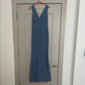 Elegant Blue Sleeveless Dress